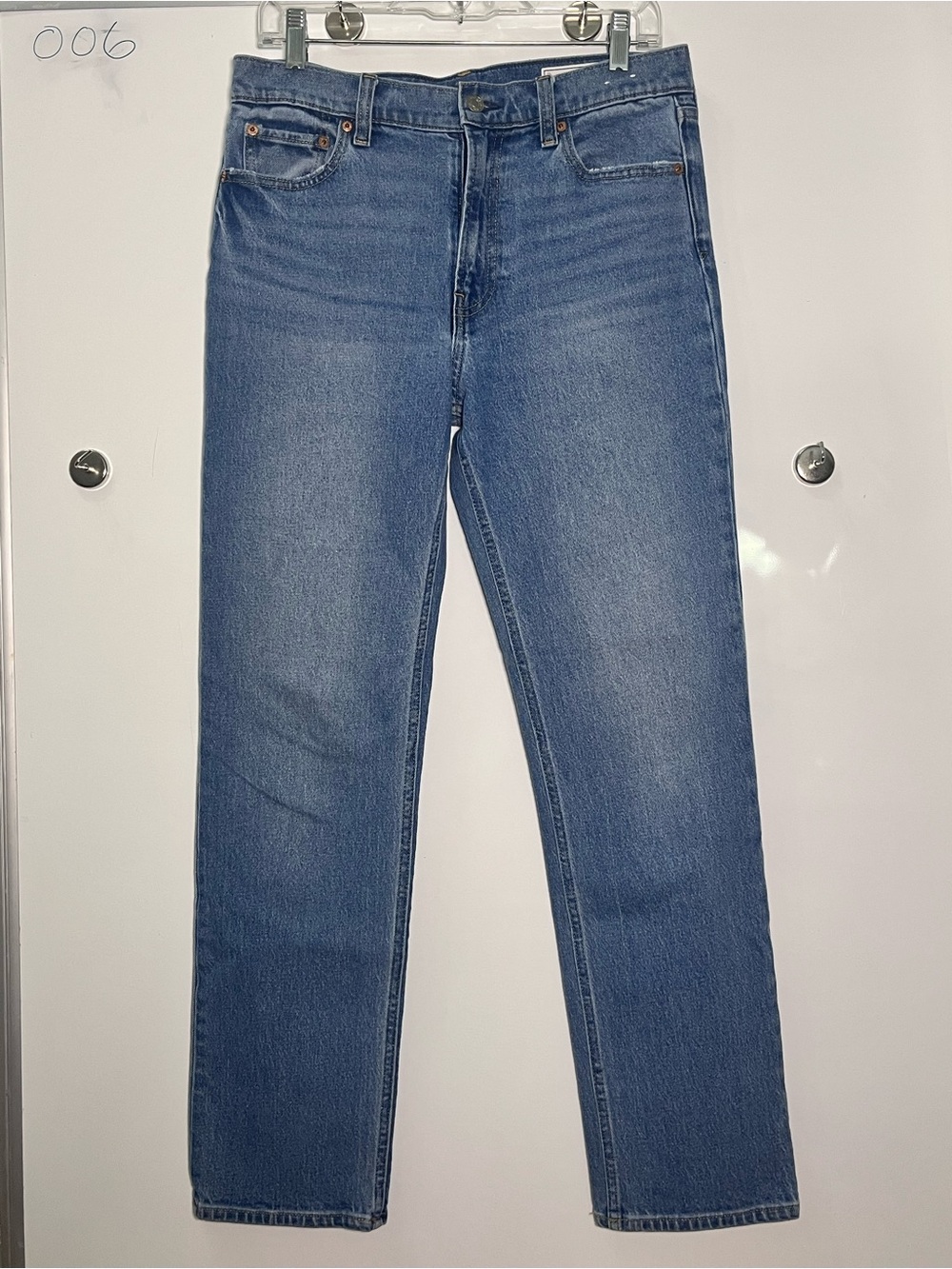 GAP Women's Straight Leg Jeans in Medium Blue Wash